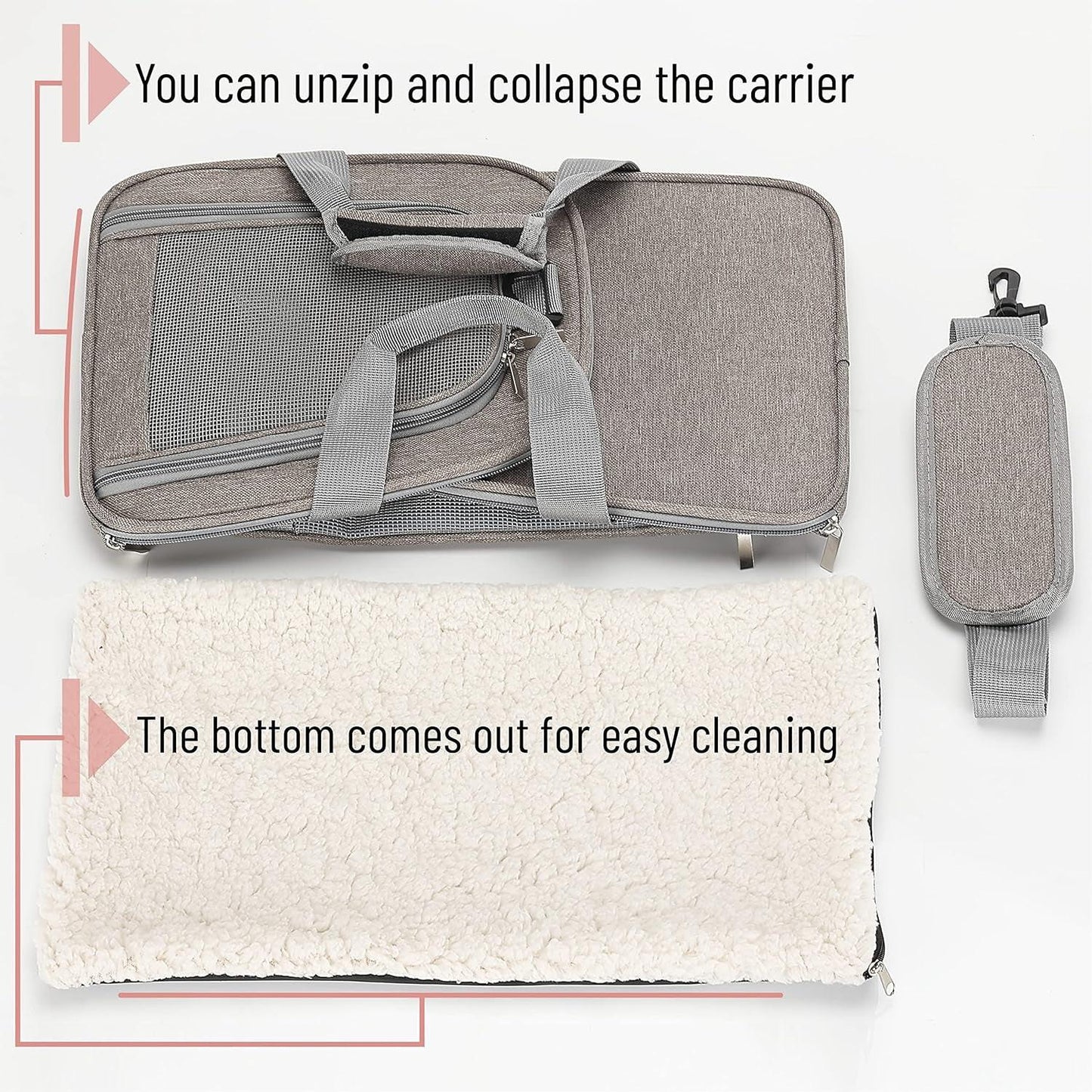 Premium Soft-Sided Pet Carrier for Cats and Dogs - Ideal for Travel and Transport.