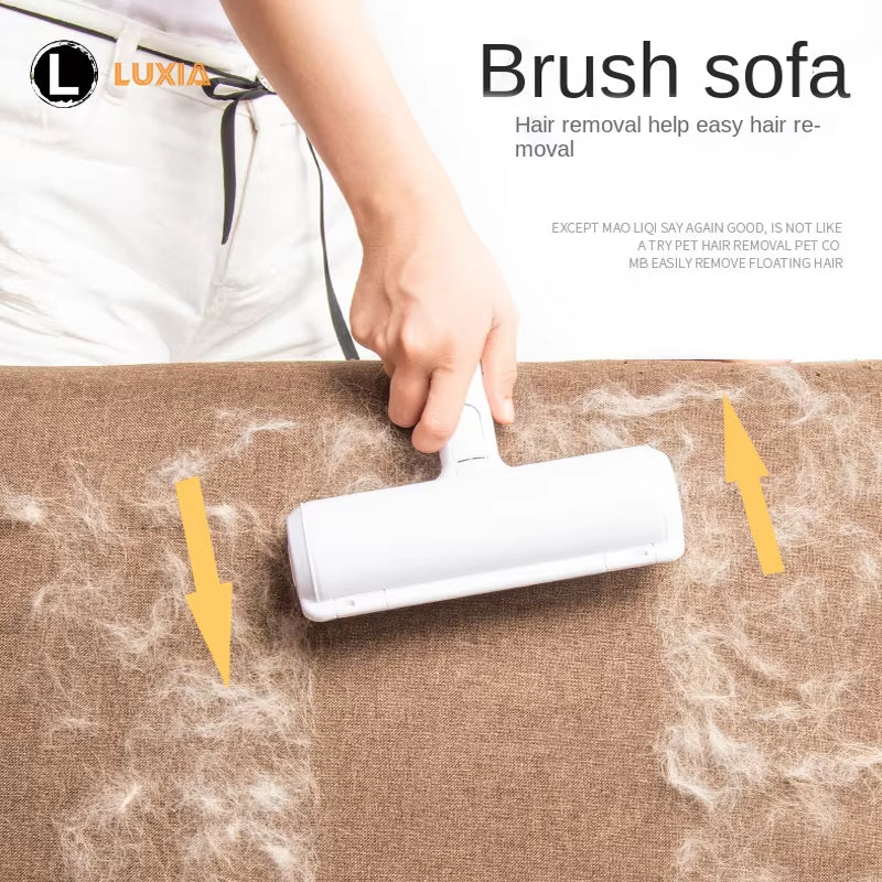 Pet Hair Roller and Lint Brush - 2-Way Comb Tool for Efficient Cleaning of Dog and Cat Fur on Furniture and Clothing