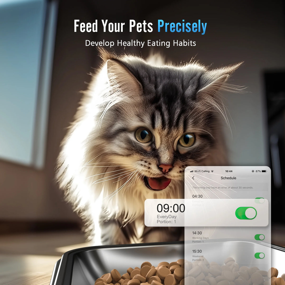Revolutionize Your Pet's Mealtime with the 5L Automatic Cat Feeder - Smart App Control, Dual Bowl Design & 5G Wi-Fi Connectivity for Your Furry Friends!