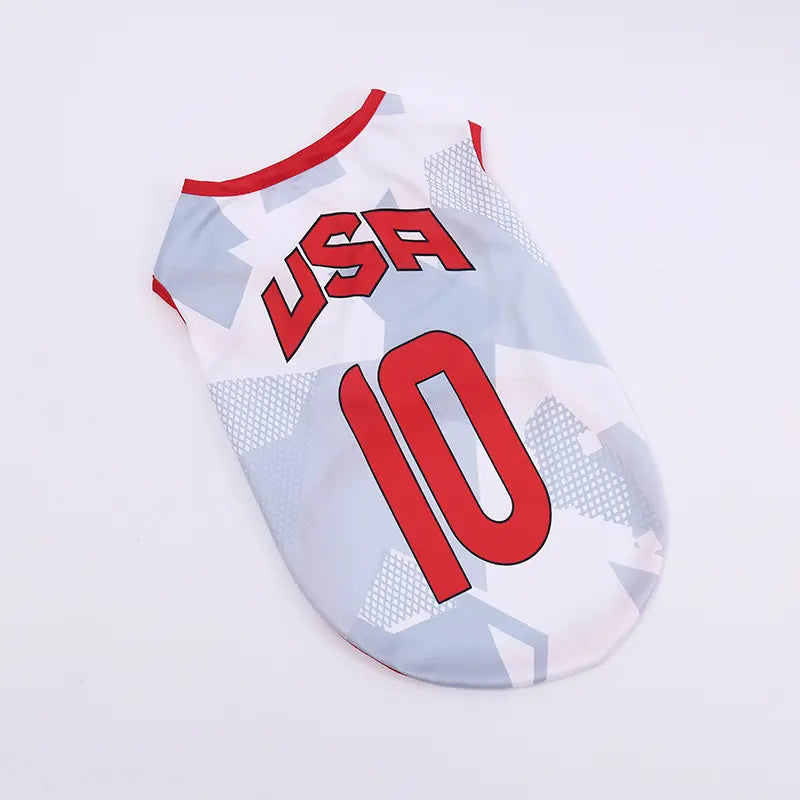 Sporty Lightweight Breathable Pet Soccer Jersey Vest - Perfect for Active Dogs and Cats!