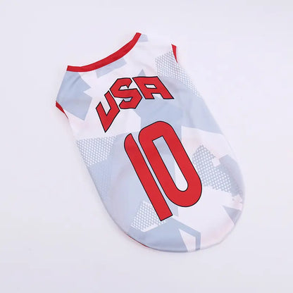 Sporty Lightweight Breathable Pet Soccer Jersey Vest - Perfect for Active Dogs and Cats!