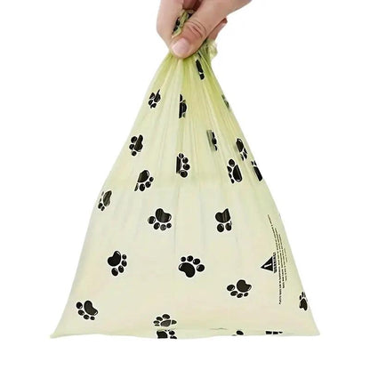 Eco-Friendly Paw-Print Dog Poop Bags - Durable, Leak-Proof Solution for Effortless Outdoor Cleanups!.
