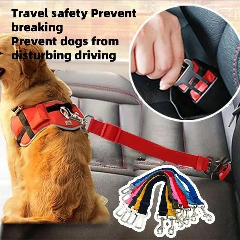 Ensure Your Pet's Safety on the Road with Our Adjustable 2 Pack Pet Seatbelt Restraint for Dogs and Cats - Fast Shipping from USA!.