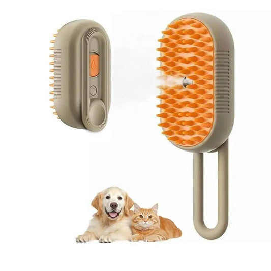 Transform Grooming Time with the Ultimate Pet Steam Brush & Hair Remover for Cats and Dogs â ‚¬" Adjustable Settings & Soothing Steamy Mist!.
