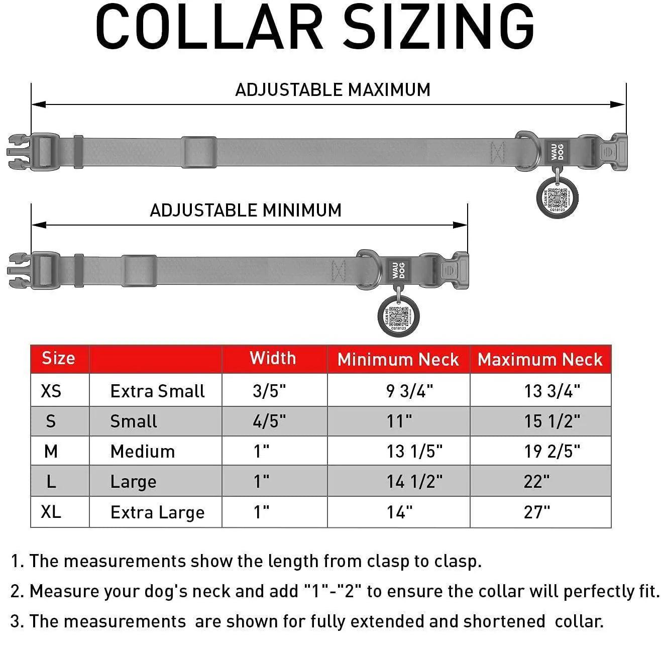 Unleash Adventure with Our Heavy-Duty Adjustable Waterproof Dog Collar for Medium Dogs - Size M, Glow-in-the-Dark Safety Feature!.