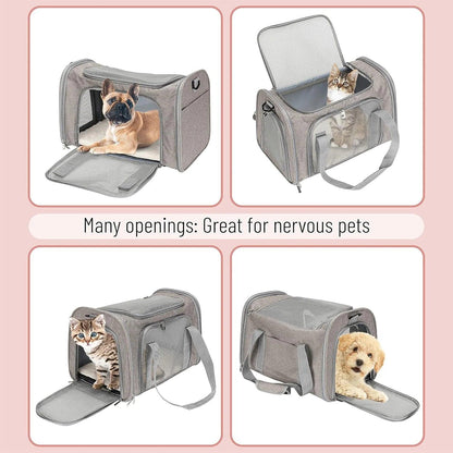 Premium Soft-Sided Pet Carrier for Cats and Dogs - Ideal for Travel and Transport.