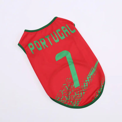 Sporty Lightweight Breathable Pet Soccer Jersey Vest - Perfect for Active Dogs and Cats!