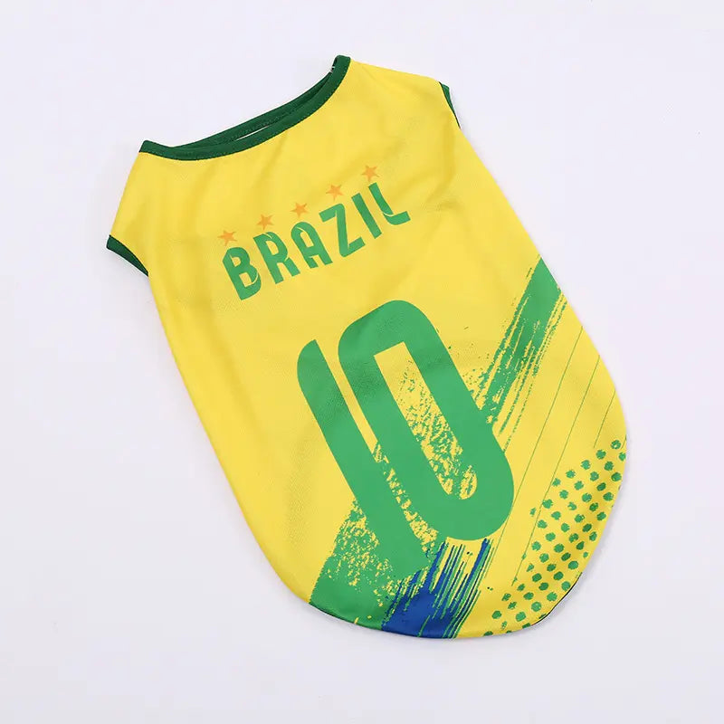 Sporty Lightweight Breathable Pet Soccer Jersey Vest - Perfect for Active Dogs and Cats!