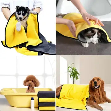 Quick-Drying Pet Bath Towels - Super Absorbent