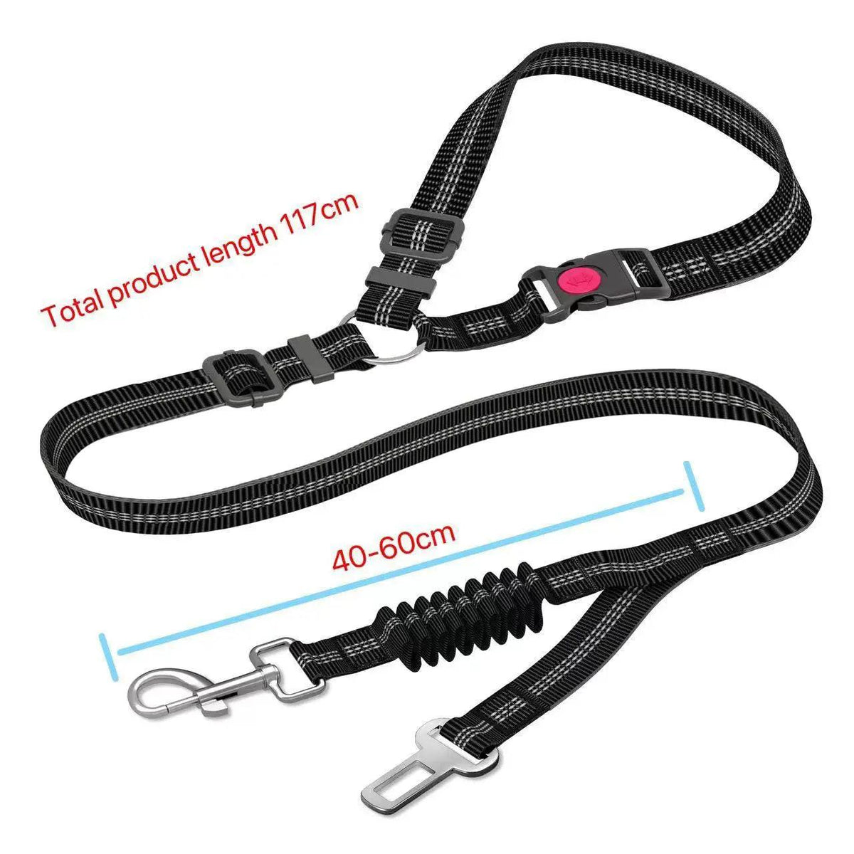 Ensure Your Pet's Safety on the Road with Our Adjustable 2 Pack Pet Seatbelt Restraint for Dogs and Cats - Fast Shipping from USA!.