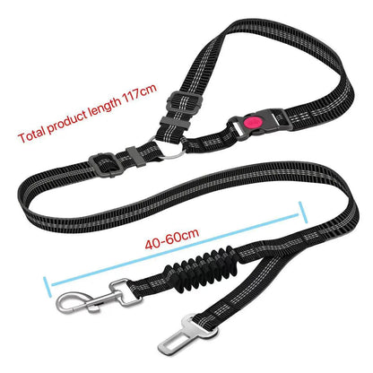 Ensure Your Pet's Safety on the Road with Our Adjustable 2 Pack Pet Seatbelt Restraint for Dogs and Cats - Fast Shipping from USA!.