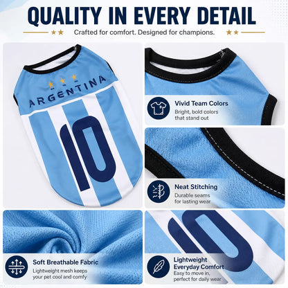 Sporty Lightweight Breathable Pet Soccer Jersey Vest - Perfect for Active Dogs and Cats!