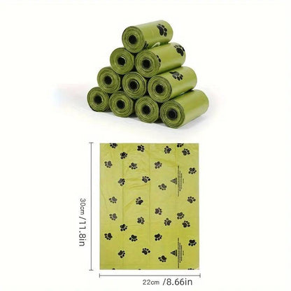 Eco-Friendly Paw-Print Dog Poop Bags - Durable, Leak-Proof Solution for Effortless Outdoor Cleanups!.