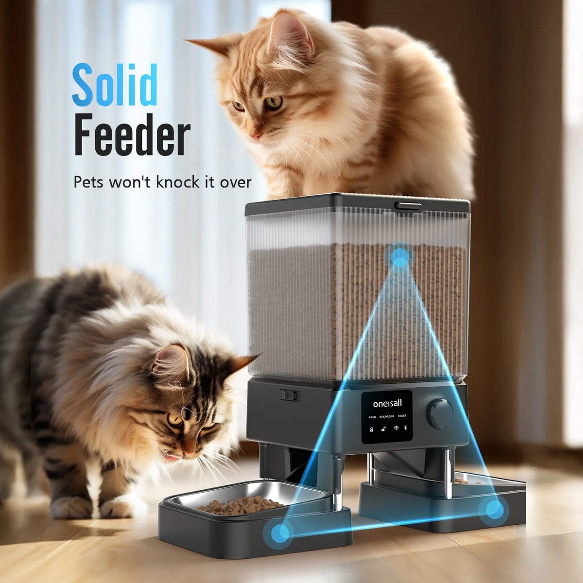 Revolutionize Your Pet's Mealtime with the 5L Automatic Cat Feeder - Smart App Control, Dual Bowl Design & 5G Wi-Fi Connectivity for Your Furry Friends!