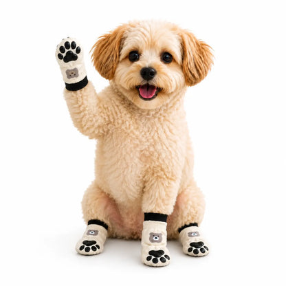 Dog Paw Protectors - 4-Piece Silicone Set with Anti-Slip Grip for Enhanced Outdoor Safety of Puppies and Dogs