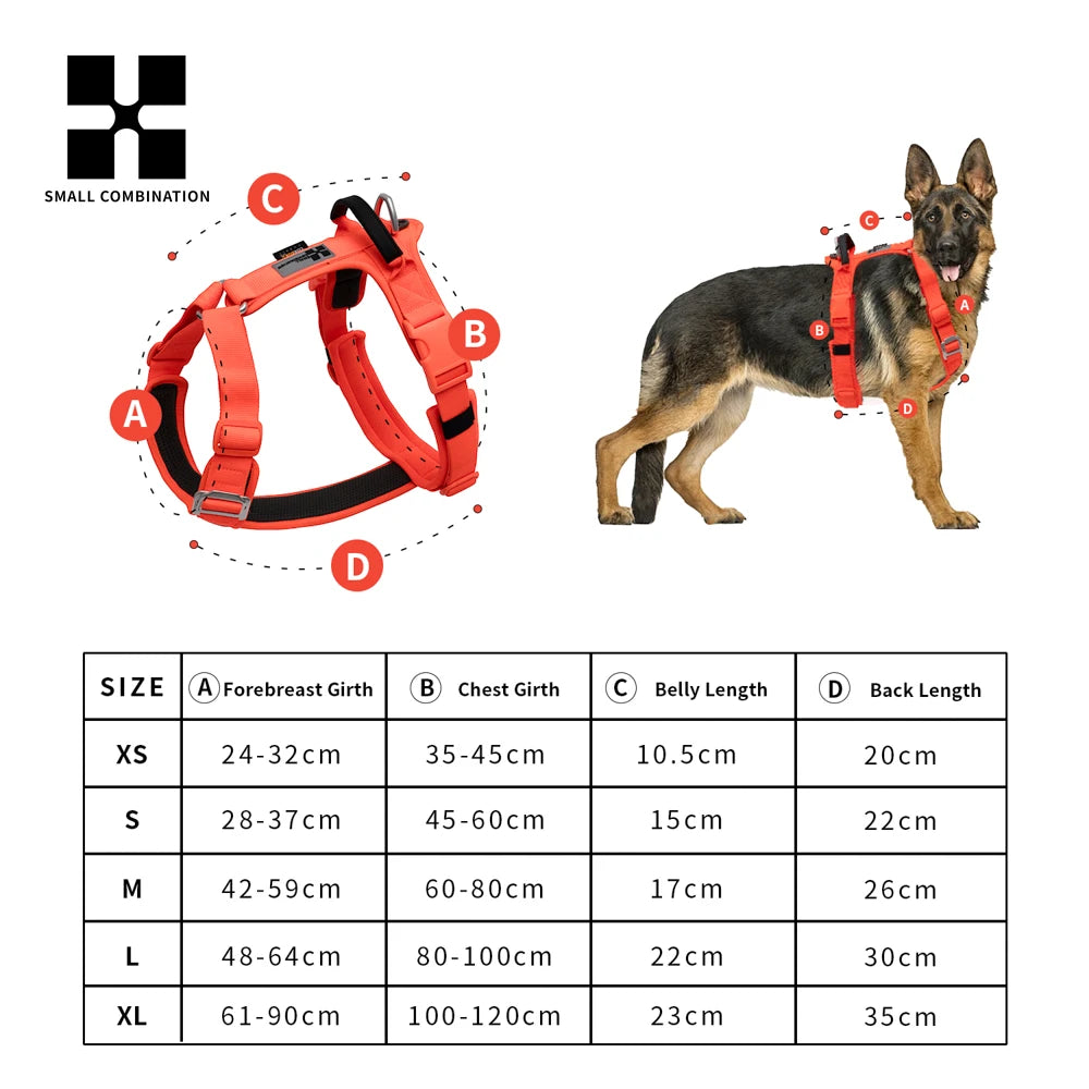 No-Pull Reflective Dog Harness - Adjustable, Breathable, and Explosion-Proof for Small to Large Dogs