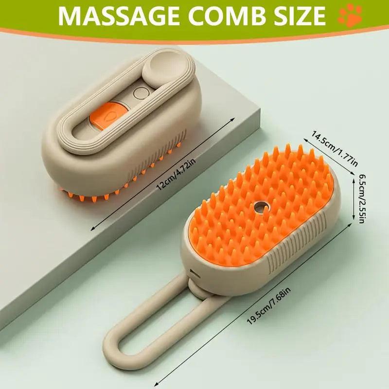 Transform Grooming Time with the Ultimate Pet Steam Brush & Hair Remover for Cats and Dogs â ‚¬" Adjustable Settings & Soothing Steamy Mist!.