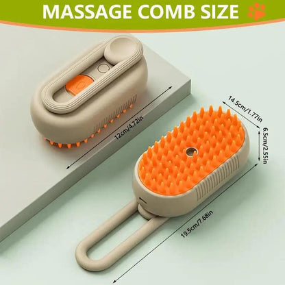 Transform Grooming Time with the Ultimate Pet Steam Brush & Hair Remover for Cats and Dogs â ‚¬" Adjustable Settings & Soothing Steamy Mist!.