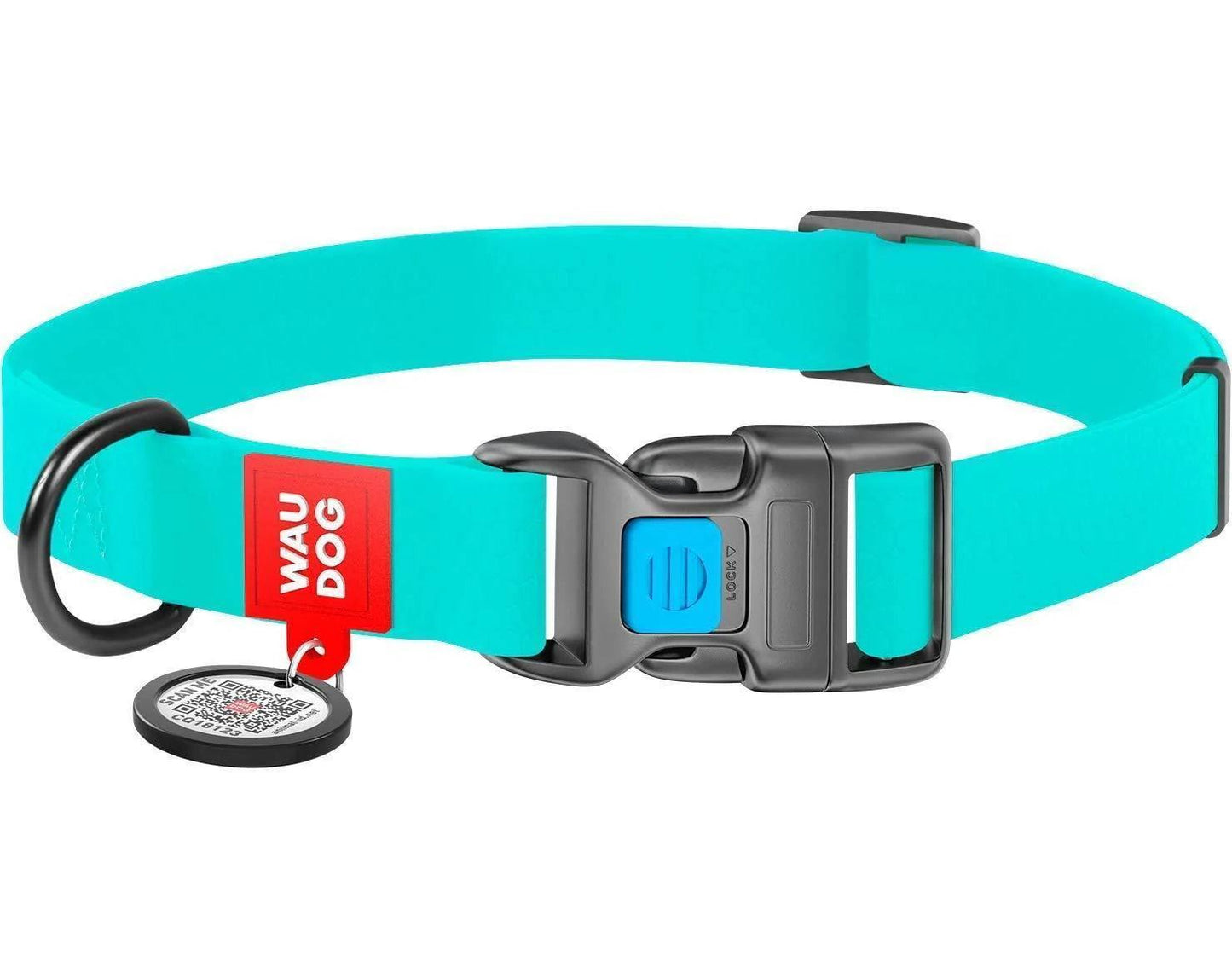 Unleash Adventure with Our Heavy-Duty Adjustable Waterproof Dog Collar for Medium Dogs - Size M, Glow-in-the-Dark Safety Feature!.