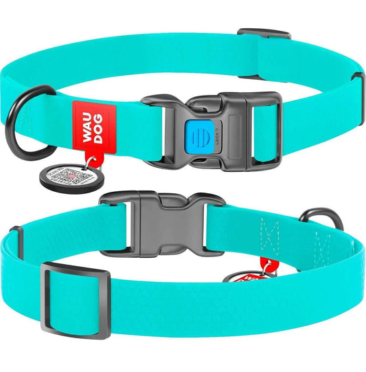 Unleash Adventure with Our Heavy-Duty Adjustable Waterproof Dog Collar for Medium Dogs - Size M, Glow-in-the-Dark Safety Feature!.