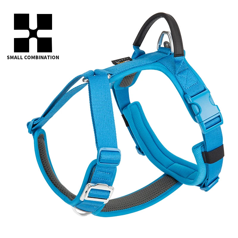 No-Pull Reflective Dog Harness - Adjustable, Breathable, and Explosion-Proof for Small to Large Dogs