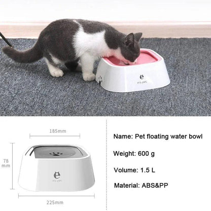 Dog Drinking Water Bowl with Floating Design - Non-Wetting, Non-Skid, Large Capacity.
