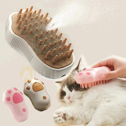 Electric Cat Steam Brush â ‚¬" 3-In-1 Pet Grooming Comb with Water Spray for Cats and Dogs, USB Rechargeable.