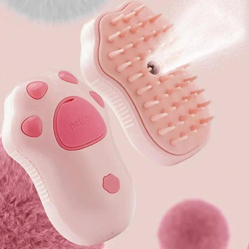 Electric Cat Steam Brush â ‚¬" 3-In-1 Pet Grooming Comb with Water Spray for Cats and Dogs, USB Rechargeable.