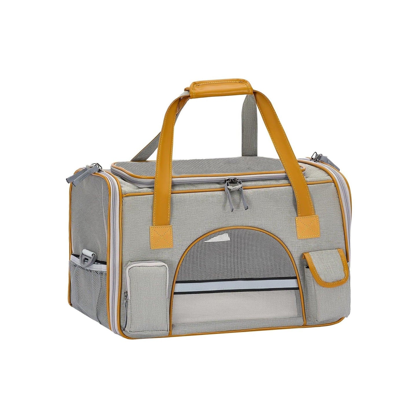 Ultimate Cat Carrier for Travel â ‚¬" Comfortably Fits Pets up to 16 Lbs with Anti-Collapse Design and Ample Storage Pockets.