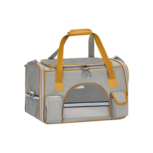 Ultimate Cat Carrier for Travel â ‚¬" Comfortably Fits Pets up to 16 Lbs with Anti-Collapse Design and Ample Storage Pockets.