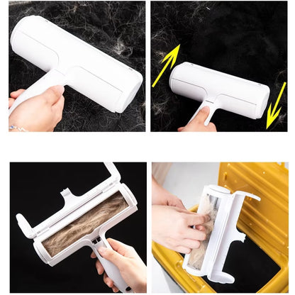 Pet Hair Roller and Lint Brush - 2-Way Comb Tool for Efficient Cleaning of Dog and Cat Fur on Furniture and Clothing