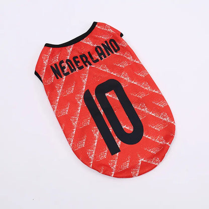 Sporty Lightweight Breathable Pet Soccer Jersey Vest - Perfect for Active Dogs and Cats!