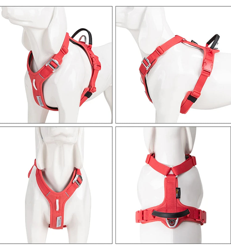 No-Pull Reflective Dog Harness - Adjustable, Breathable, and Explosion-Proof for Small to Large Dogs