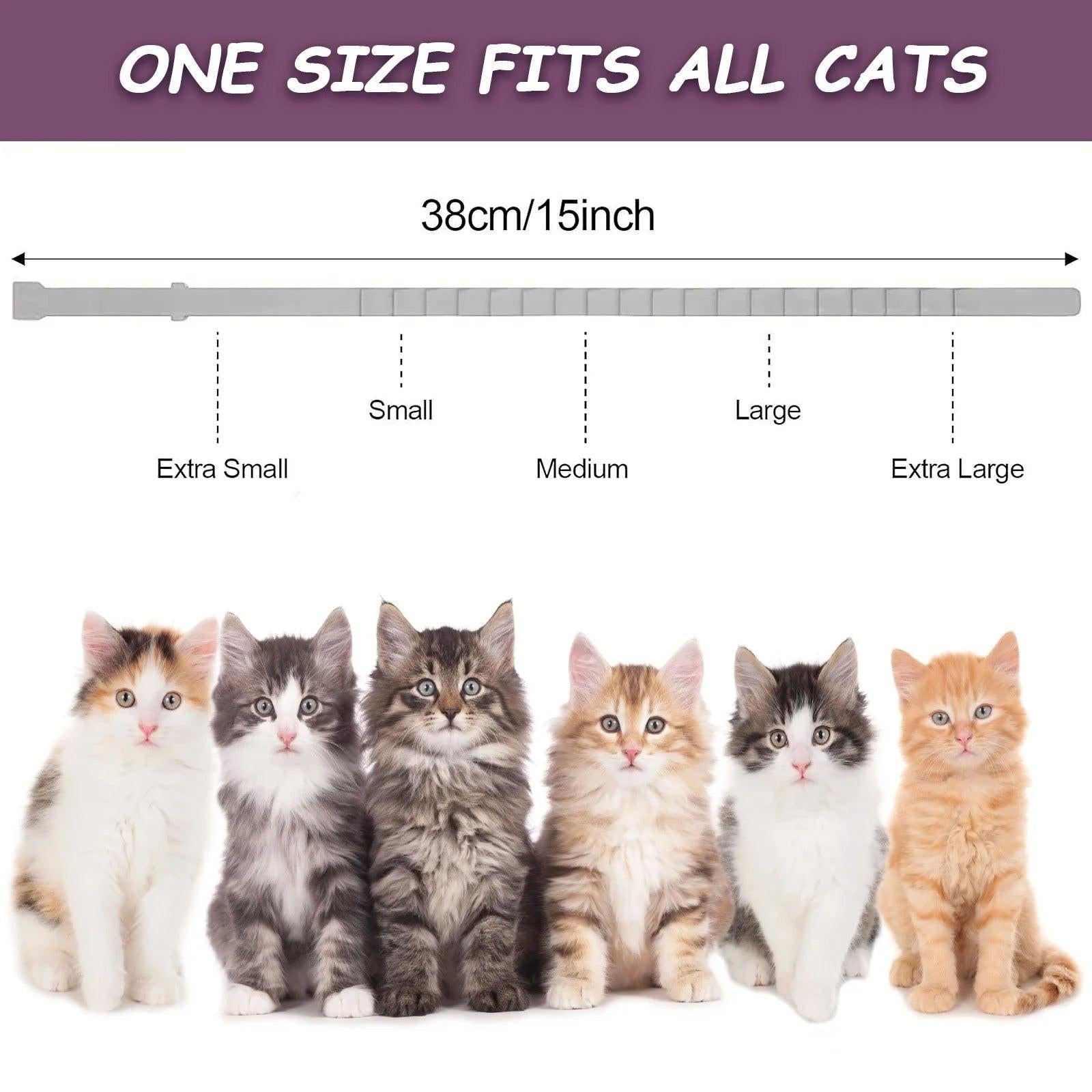 Transform Your Pet's Life with Our Adjustable Calming Collar - Natural Anxiety Relief for Cats and Dogs - 4 Pack.