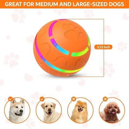 Vibrating Automatic Dog Ball Toy - USB Rechargeable, Interactive Play for Dogs and Cats (Available in Small, Medium, and Large Sizes)