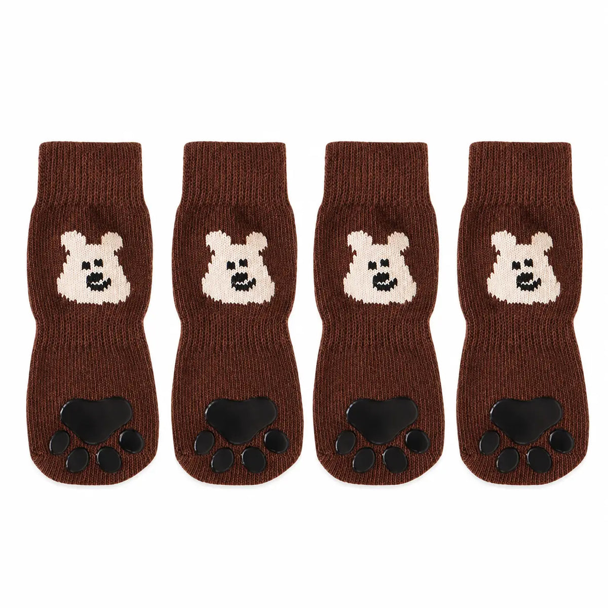 Dog Paw Protectors - 4-Piece Silicone Set with Anti-Slip Grip for Enhanced Outdoor Safety of Puppies and Dogs