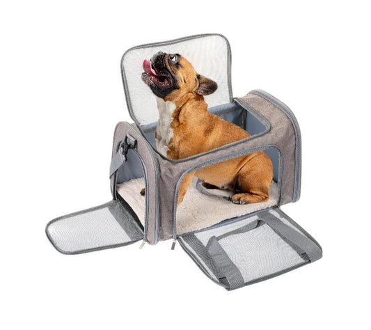 Premium Soft-Sided Pet Carrier for Cats and Dogs - Ideal for Travel and Transport.