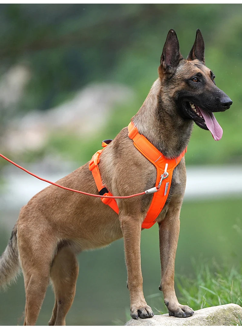 No-Pull Reflective Dog Harness - Adjustable, Breathable, and Explosion-Proof for Small to Large Dogs