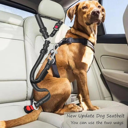 Ensure Your Pet's Safety on the Road with Our Adjustable 2 Pack Pet Seatbelt Restraint for Dogs and Cats - Fast Shipping from USA!.