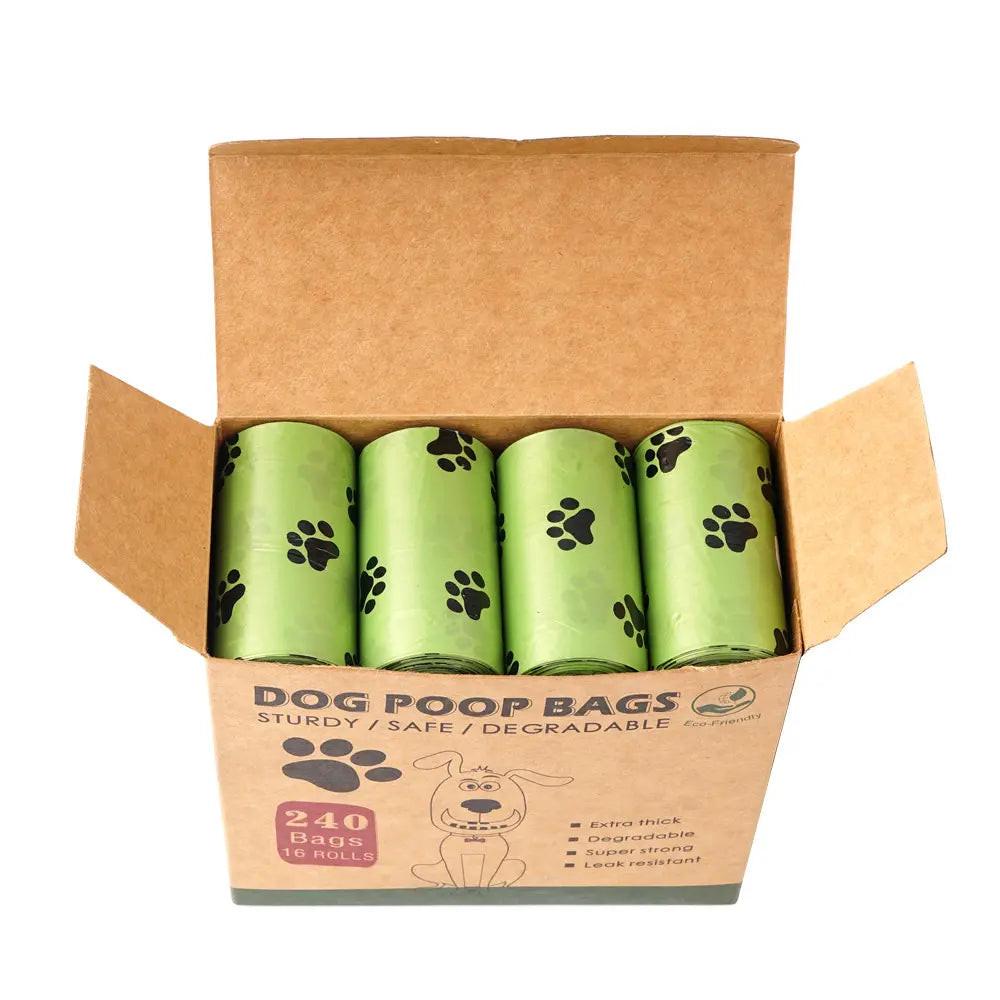 Eco-Friendly Paw-Print Dog Poop Bags - Durable, Leak-Proof Solution for Effortless Outdoor Cleanups!.