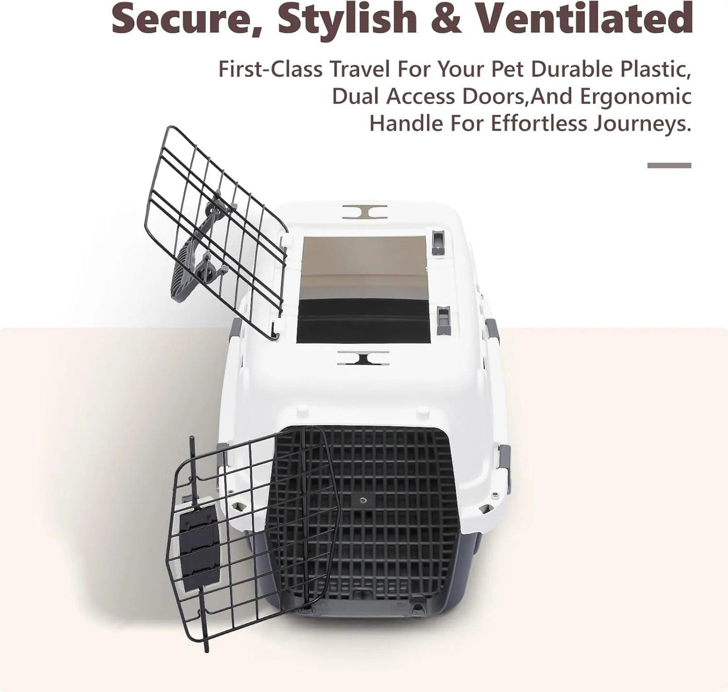 Ultimate Hard-Sided Travel Pet Carrier for Small Dogs and Cats - Secure, Comfortable, and Convenient for Pets Up to 10lbs.