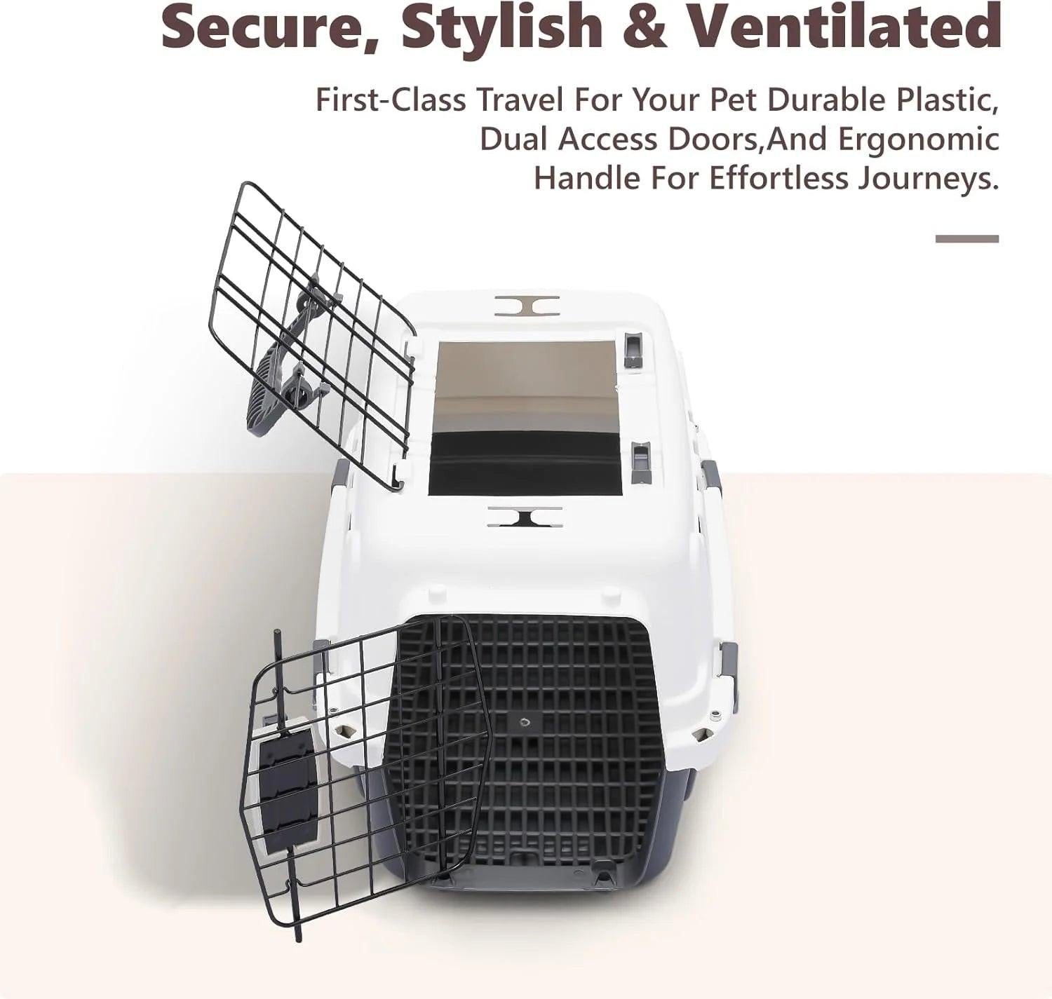 Ultimate Hard-Sided Travel Pet Carrier for Small Dogs and Cats - Secure, Comfortable, and Convenient for Pets Up to 10lbs.
