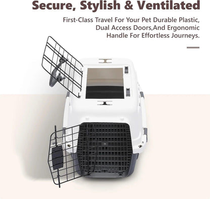 Ultimate Hard-Sided Travel Pet Carrier for Small Dogs and Cats - Secure, Comfortable, and Convenient for Pets Up to 10lbs.