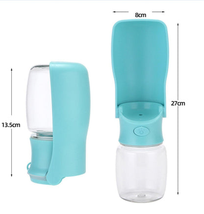 Portable Foldable Dog Water Bottle - Convenient Pet Hydration Dispenser.