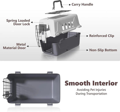 Ultimate Hard-Sided Travel Pet Carrier for Small Dogs and Cats - Secure, Comfortable, and Convenient for Pets Up to 10lbs.