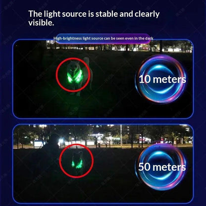 Illuminate Your Night Walks with Our Rechargeable LED Dog Collar - Reflective, Waterproof, and Adjustable for Every Pup.