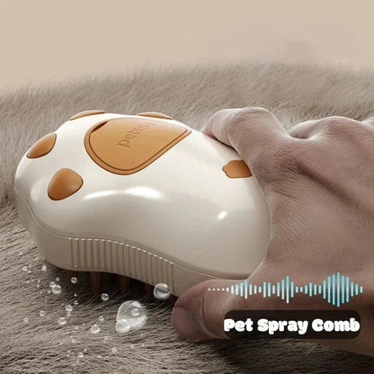 Electric Cat Steam Brush â ‚¬" 3-In-1 Pet Grooming Comb with Water Spray for Cats and Dogs, USB Rechargeable.