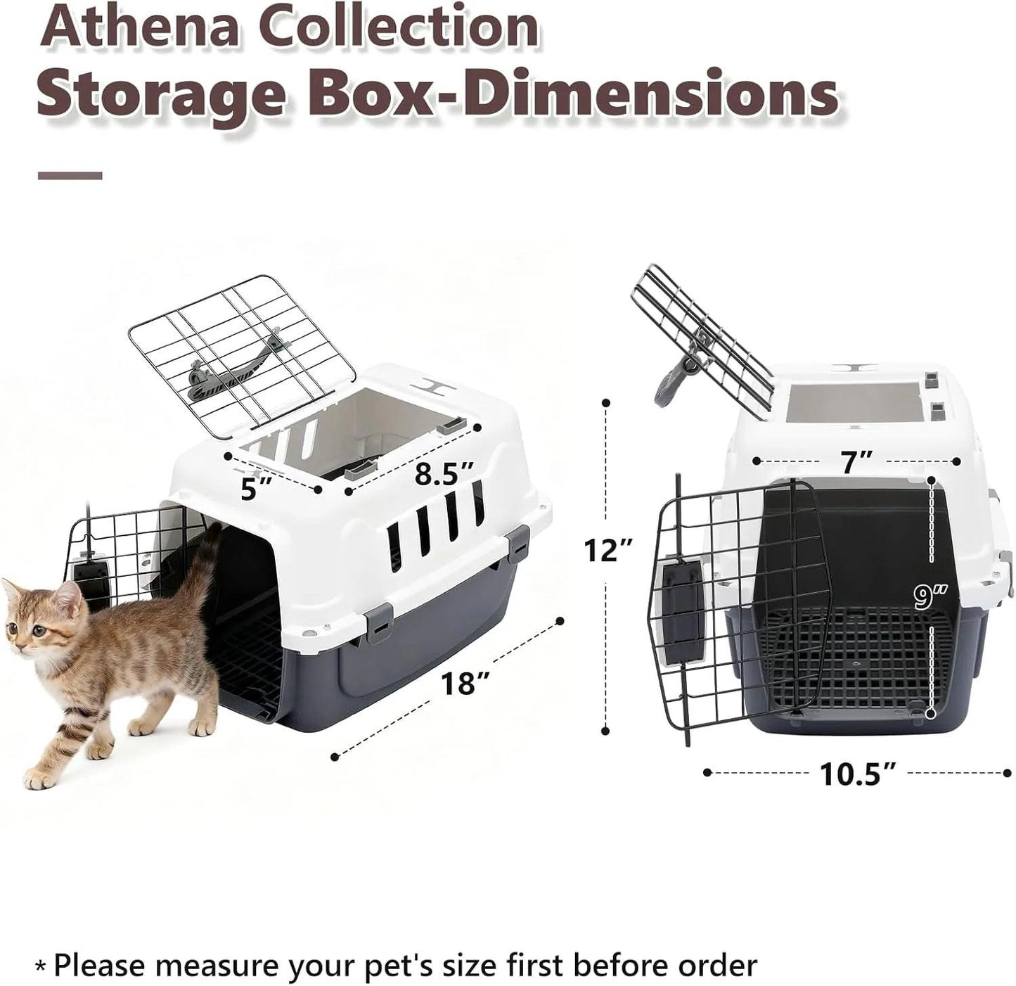 Ultimate Hard-Sided Travel Pet Carrier for Small Dogs and Cats - Secure, Comfortable, and Convenient for Pets Up to 10lbs.